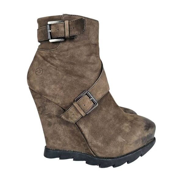 Bronx Festive Wedge Ankle Boots Taupe EU 36 - Picture 1 of 11